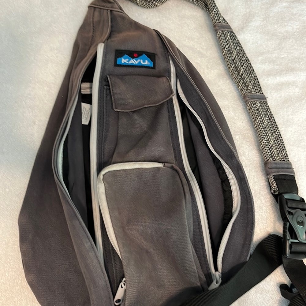 Gently used Kavu bag. Canvas material. Smoke free home, no rips, tears or stains